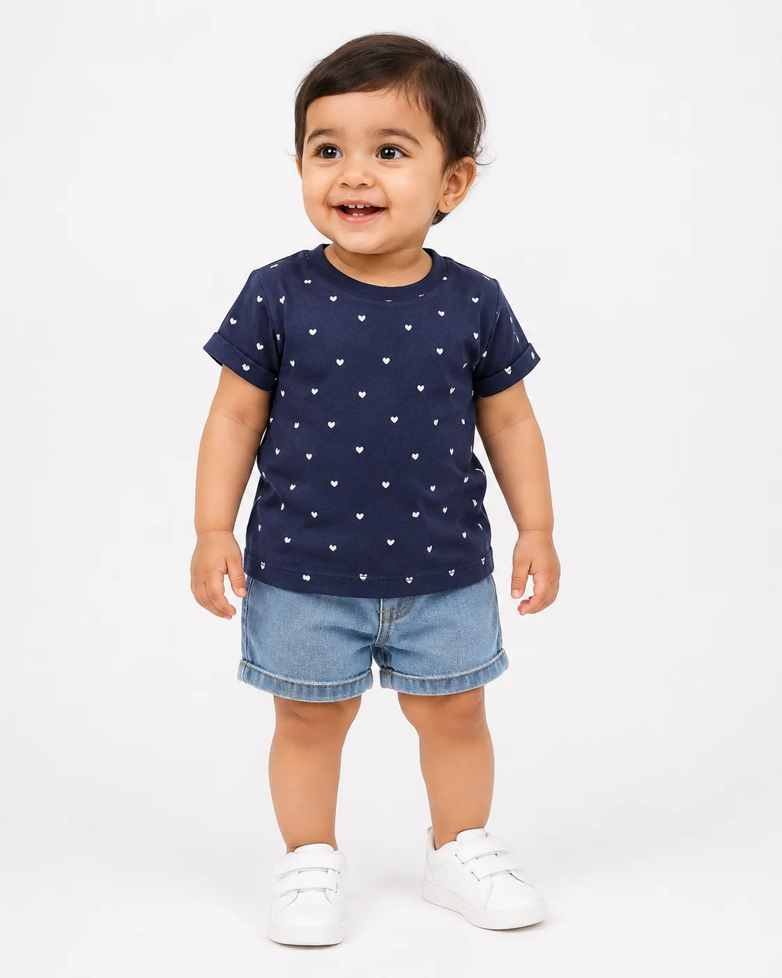 Navy Heart Tee