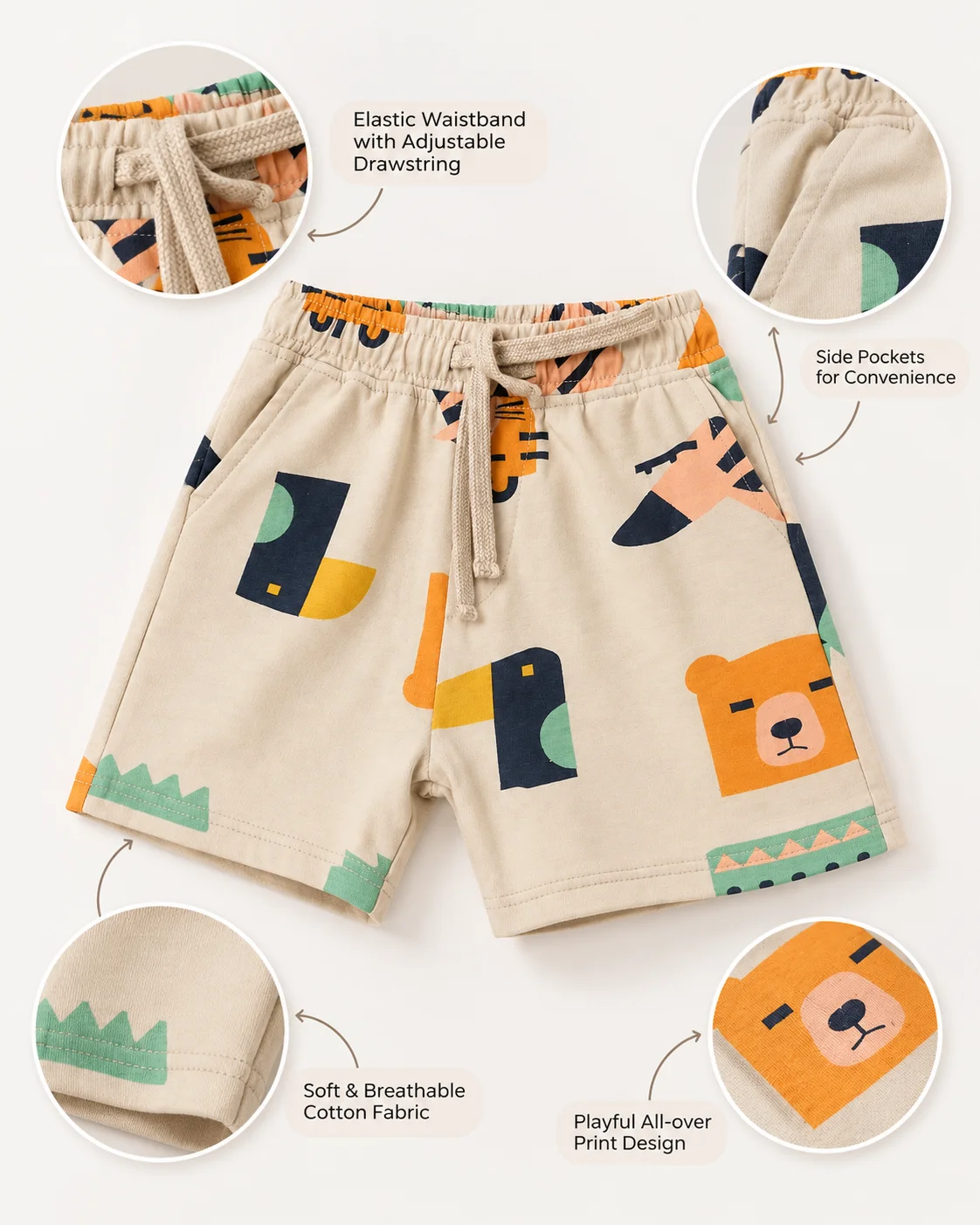 Safari Print Shorts