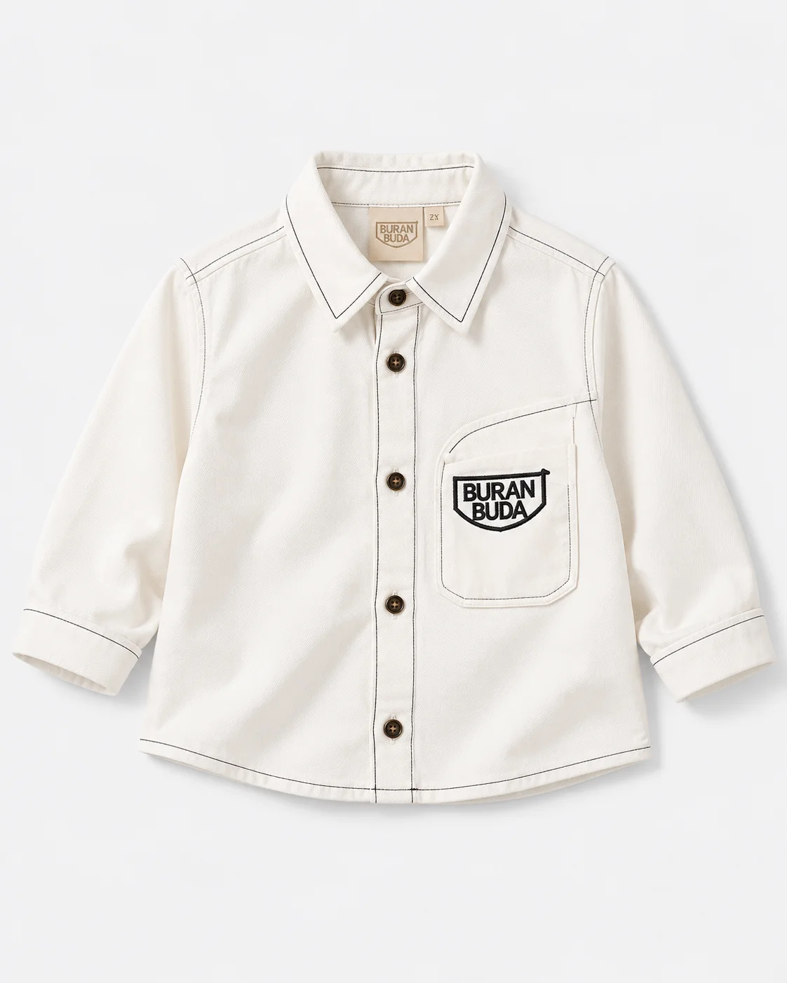 Premium Boys White Cotton Twill Shirt